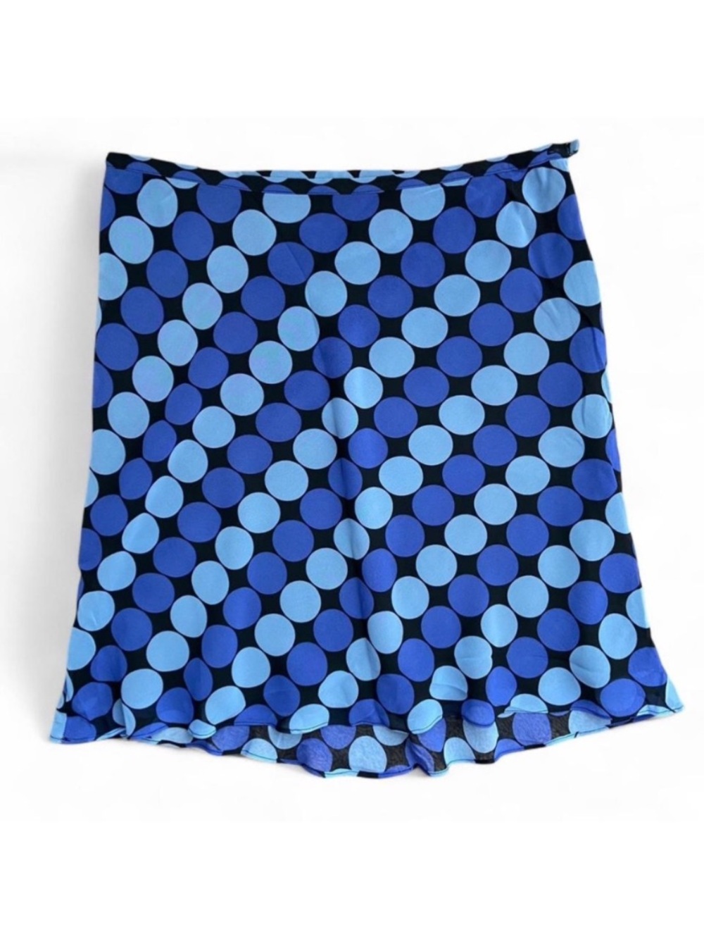 Casual Corner Annex Petite Size 10 Blue Dot Skirt Y2K Vintage